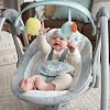 Ingenuity - Swing 'n Go Portable Swing - Hugs and Hoots, 5 Swing Speeds, 8 Soothing Melodies, Removable Toy Bar, Newborn and Above, Grey
