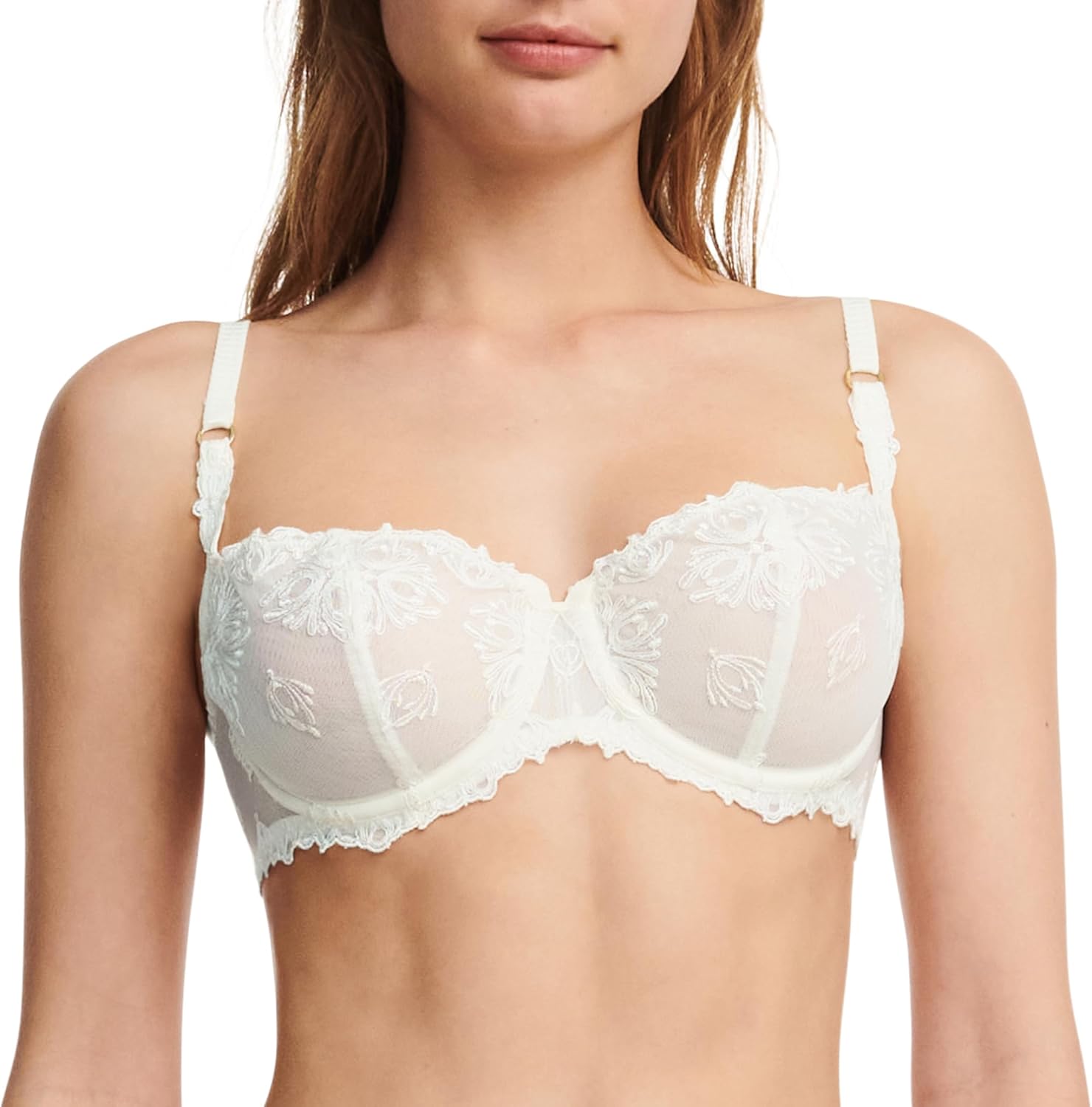 Chantelle Women's 2605 Champs Elysees Lace Unlined Demi Bra