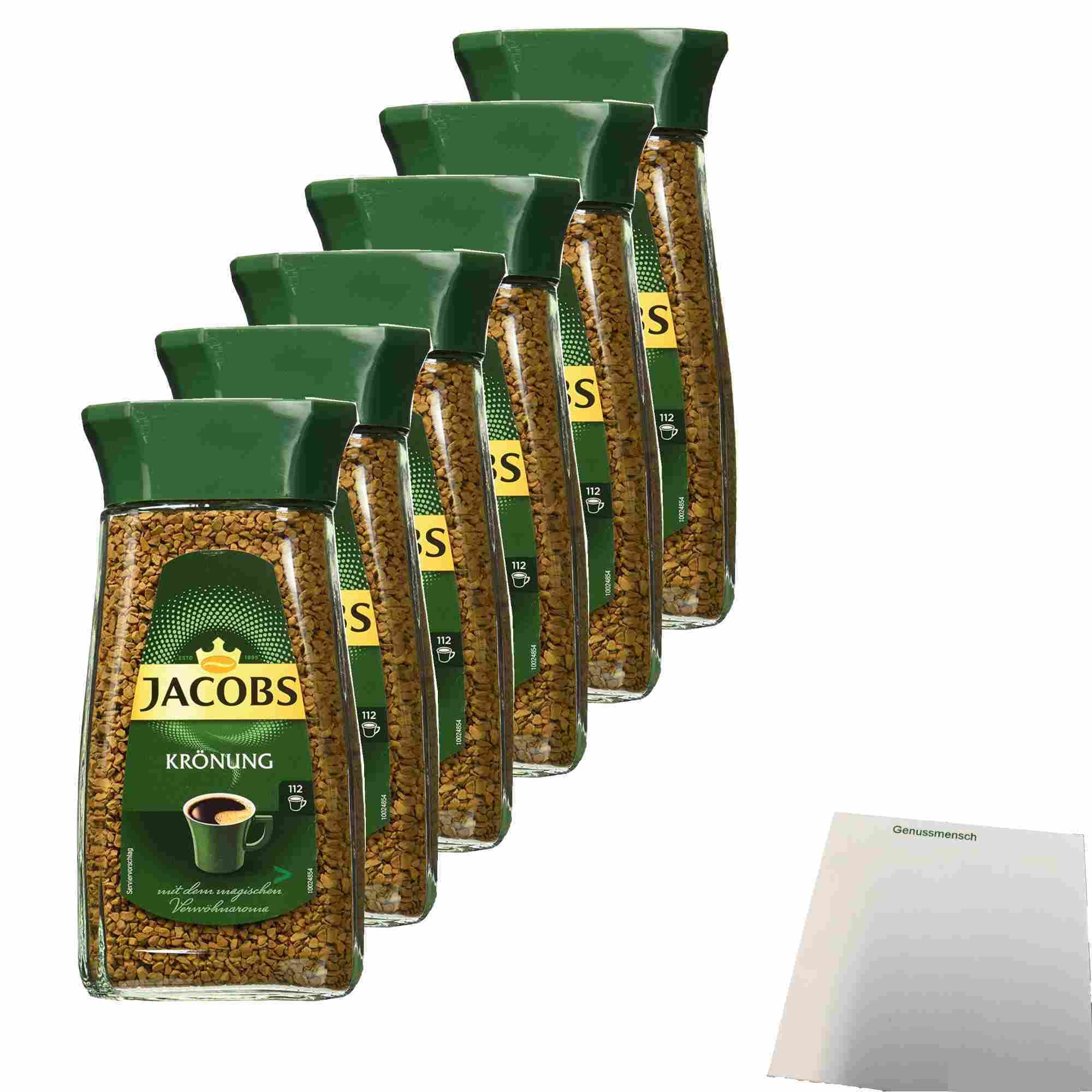 Jacobs Krönung Instant 6er Pack (6x200g Glas) + usy Block