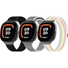3-Pack Nylon Bands Compatible with Google Fitbit Ace LTE 2024, Breathable Sport Replacement Straps Soft Adjustable Solo Loop Nylon Wristband for Fitbit Ace LTE