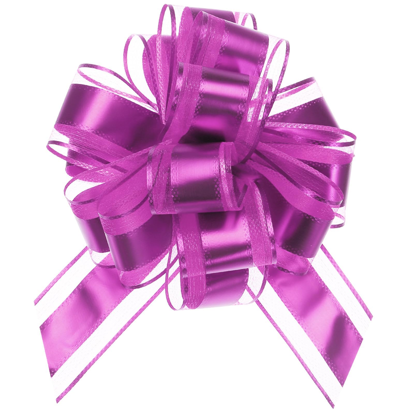 Unifizz 12pcs 9 Inch Rose Red Large Pull Bow Metallic Gift Bows for Wedding Baskets Christmas Party Car Gifts Wrapping