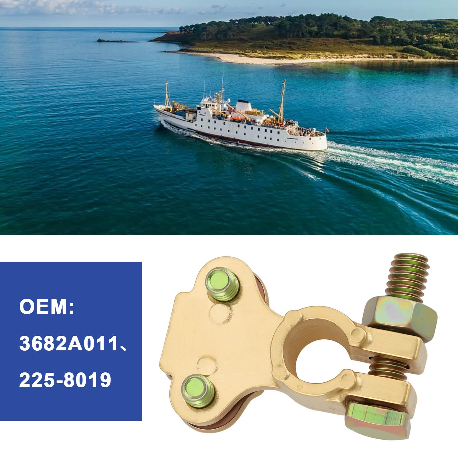 2 morsetti in rame positivo negativo per batteria, diametro interno 11 mm, 13 mm, per imbarcazioni e piccoli yacht
