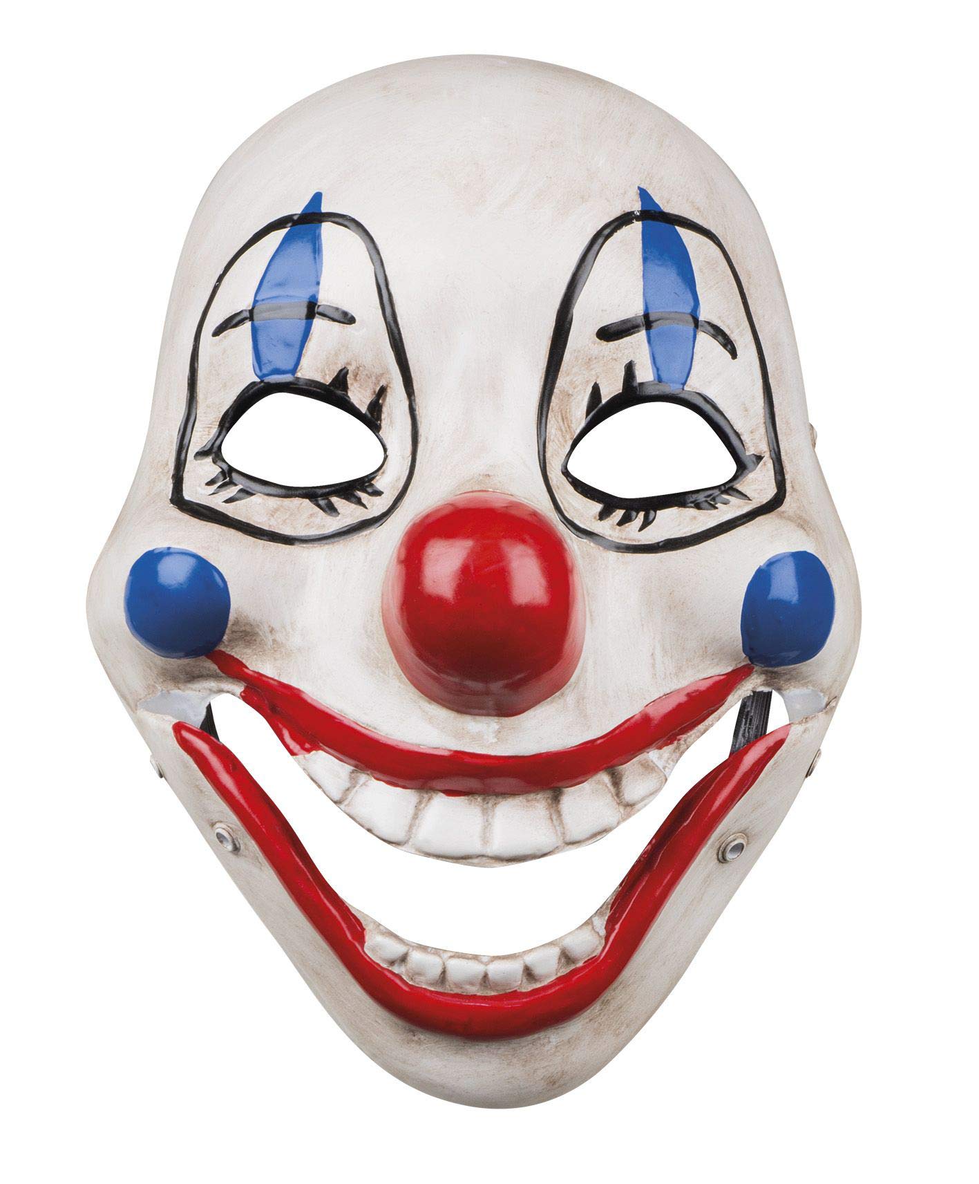 Boland 72211 - Maska na twarz Scary Clown z ruchomą szczęką, akcesoria do kostiumu, akcesoria karnawałowe