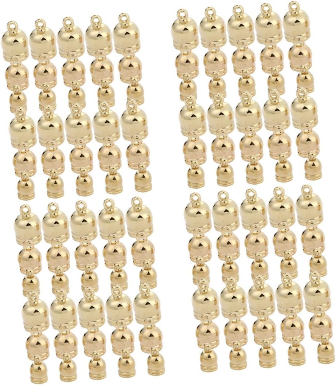 DOITOOL 480pcs Tassel Caps for Jewelry Making Cord Ends for Bracelets and Necklaces End Caps for Crafting and Accessories