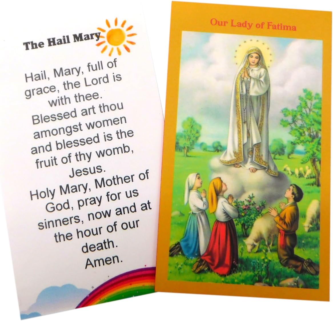 Westmon Works How to Pray the Rosary Complete Beginers Set with Wooden Beads Two Holy Cards and Large Easy Instruction Guide Students Pamphlet - Image 5
