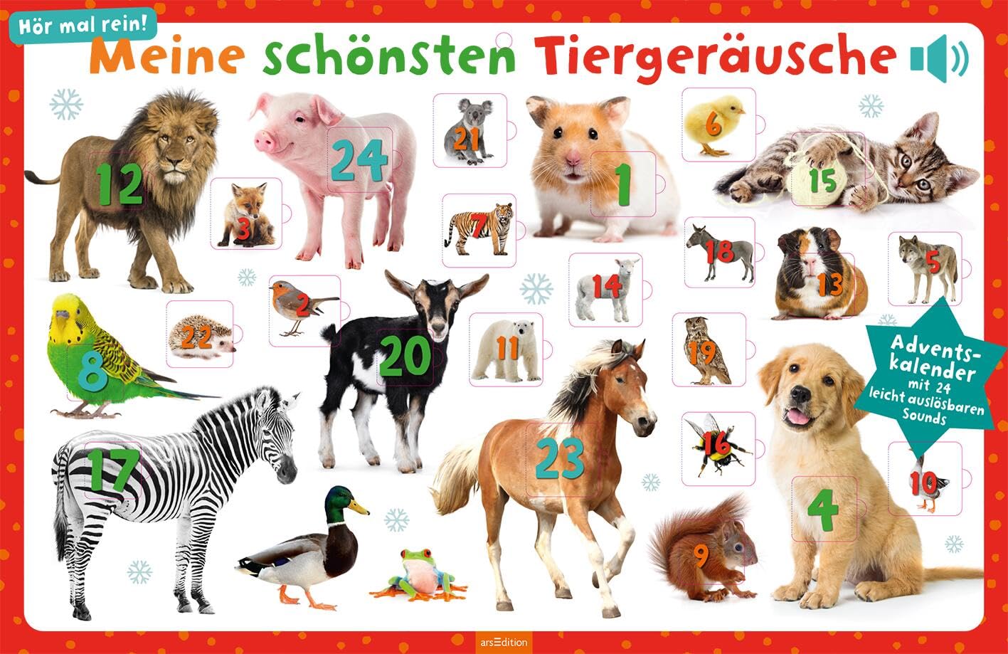 Meine schönsten Tiergeräusche – Adventskalender mit 24 leicht aktivierbaren Sounds