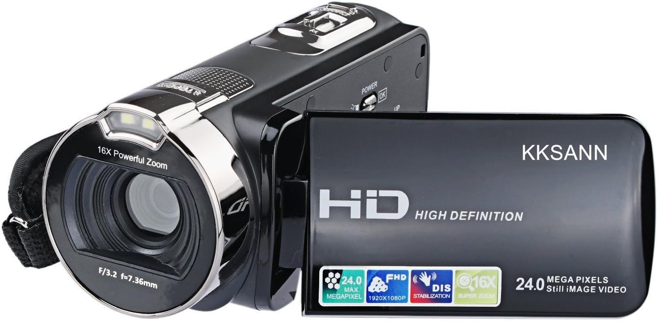 KKSANN Camcorder 312P 301STR 301STRM (Black1)