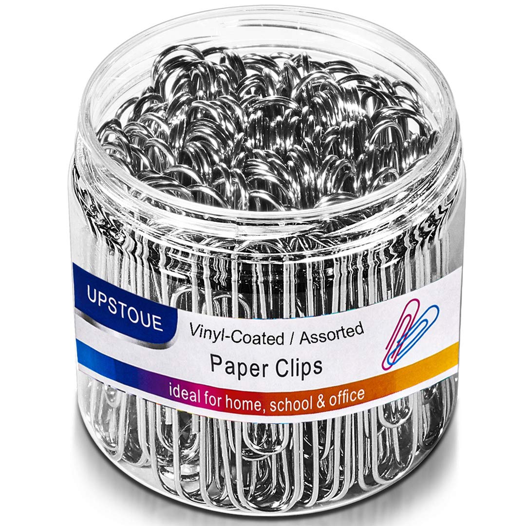 Vinaco Paper Clips, Medium and Jumbo Paper Clips, Durable and Rustproof, Coated Large Paperclips Great for Office School Document Organizing (Multicolored) image 5