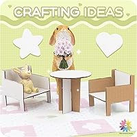 Vista 6 de Mat Board Center, paquete de 25 hojas de cartón corrugado de 5 x 7, 18 de pulgada de grosor, insertos de cartón plano para correo, embalaje y envío