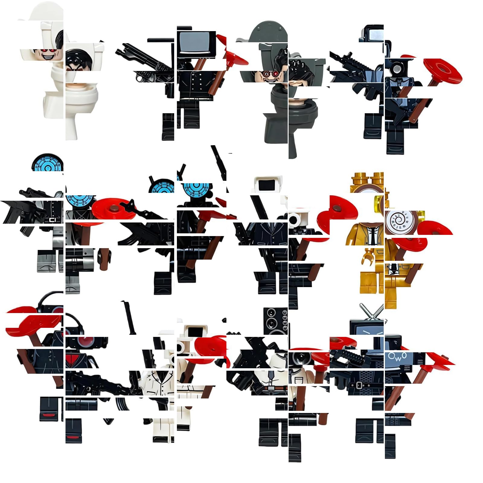 12 Pcs Toy for Skibidi Toilet, Action Figure, DIY Assembled Home Desktop, Suitable for Giving to Friends or Family-image-35