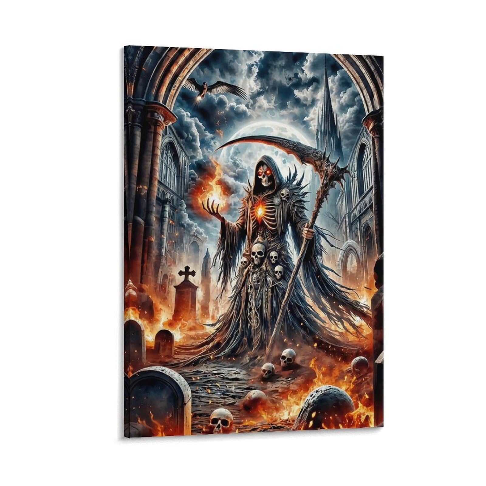 DHBANEIOK Death Reaper Fantasy_1_1 Poster Artwork Giclee Canvas Prints Modern Wall Art Picture Wall Hanging for Bathroom Wall Decor 08x12inch(20x30cm)
