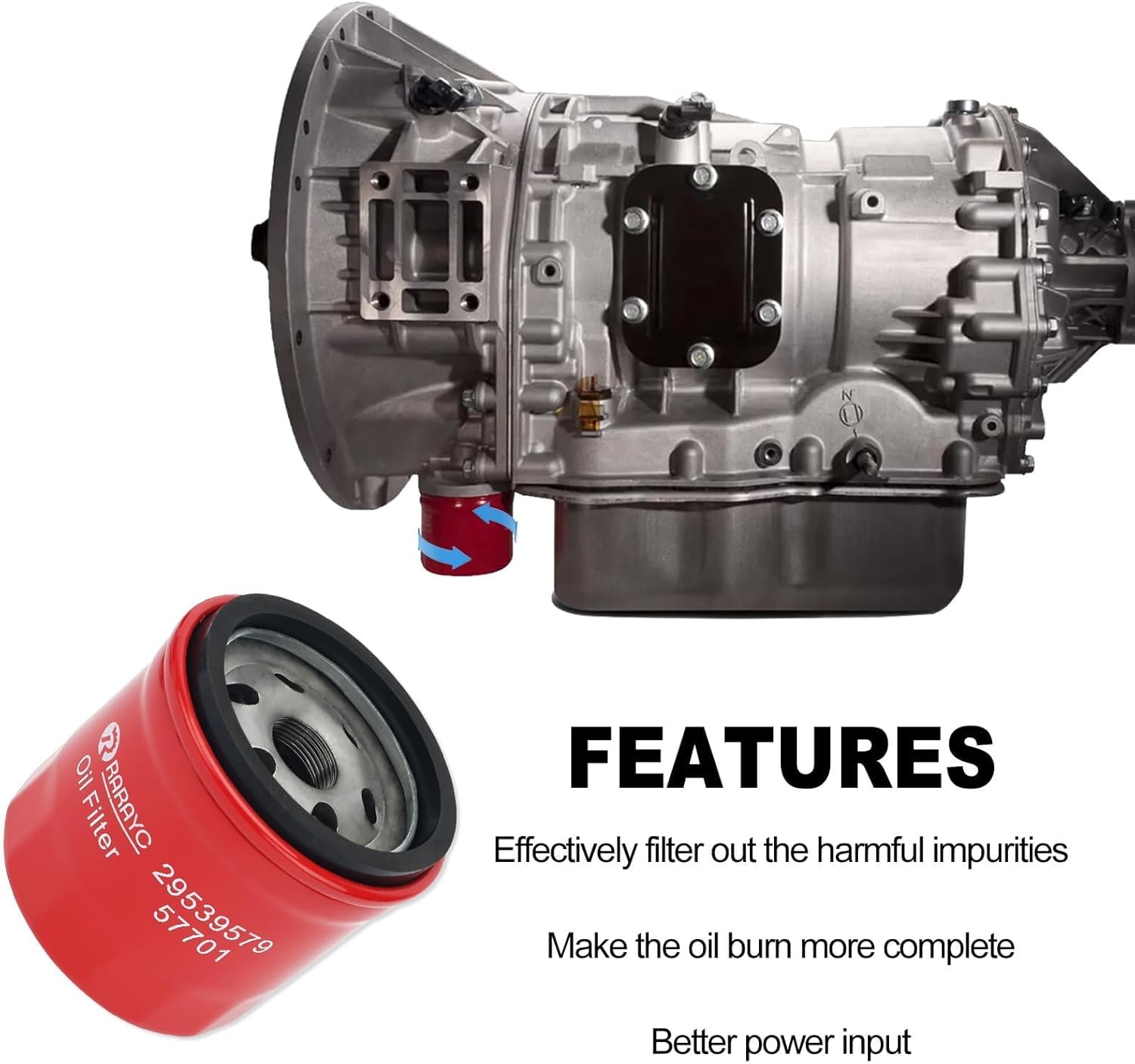 Diesel 6.6L Duramax Filter Kit Fuel/Oil/Air/Transmission Filter, Compatible with 2011-2016 Chevy Silverado/GMC Sierra 2500 3500 HD Replaces#TP3018, PF2232, A3141C, 29539579