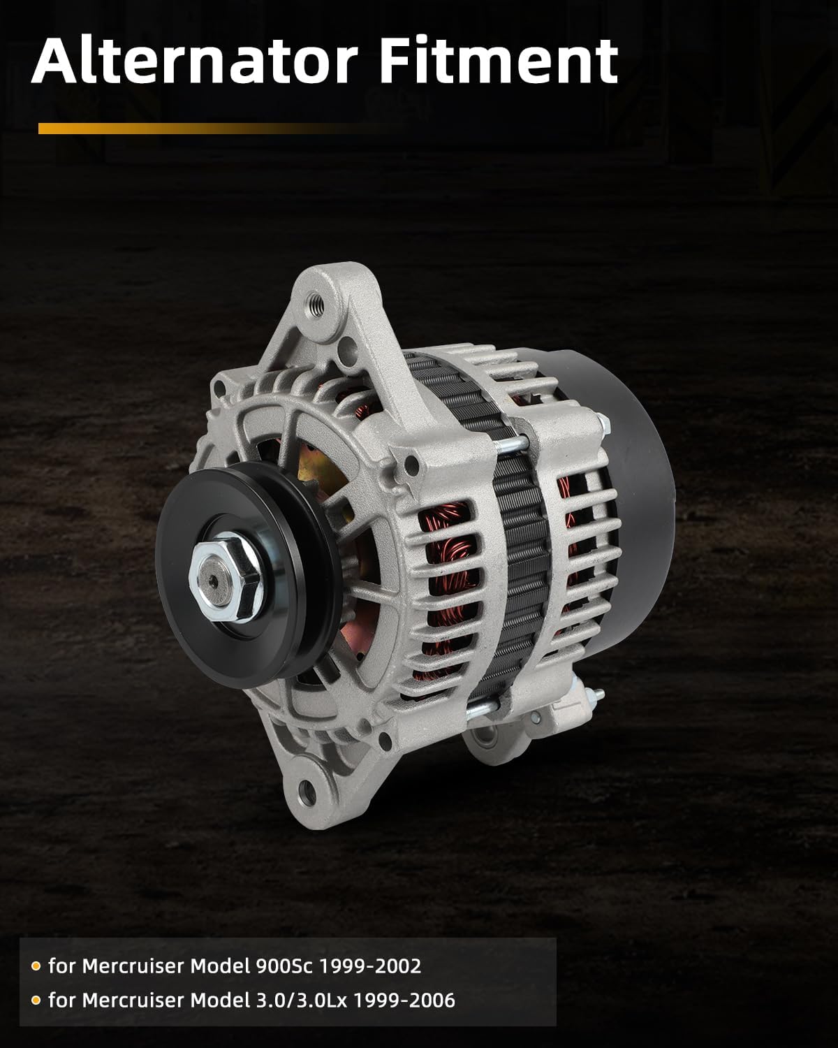 OCPTY 8465 70Amp Alternator for Mercruiser 3.0L 3.0LX & Model 900Sc, Replaces 862030 & 862030-1, 12V Marine Automotive Replacement