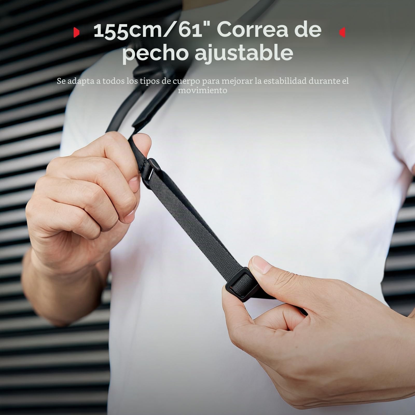 SMALLRIG Soporte Magnético de Cuello con Correa para Pecho, para Video POV Hands-Free para dji Osmo Pocket 4/3/360/Action 4/5, para GoPro Hero 12/11/10/9, para Insta360 X5/X4/X3/Ace Pro - 5567