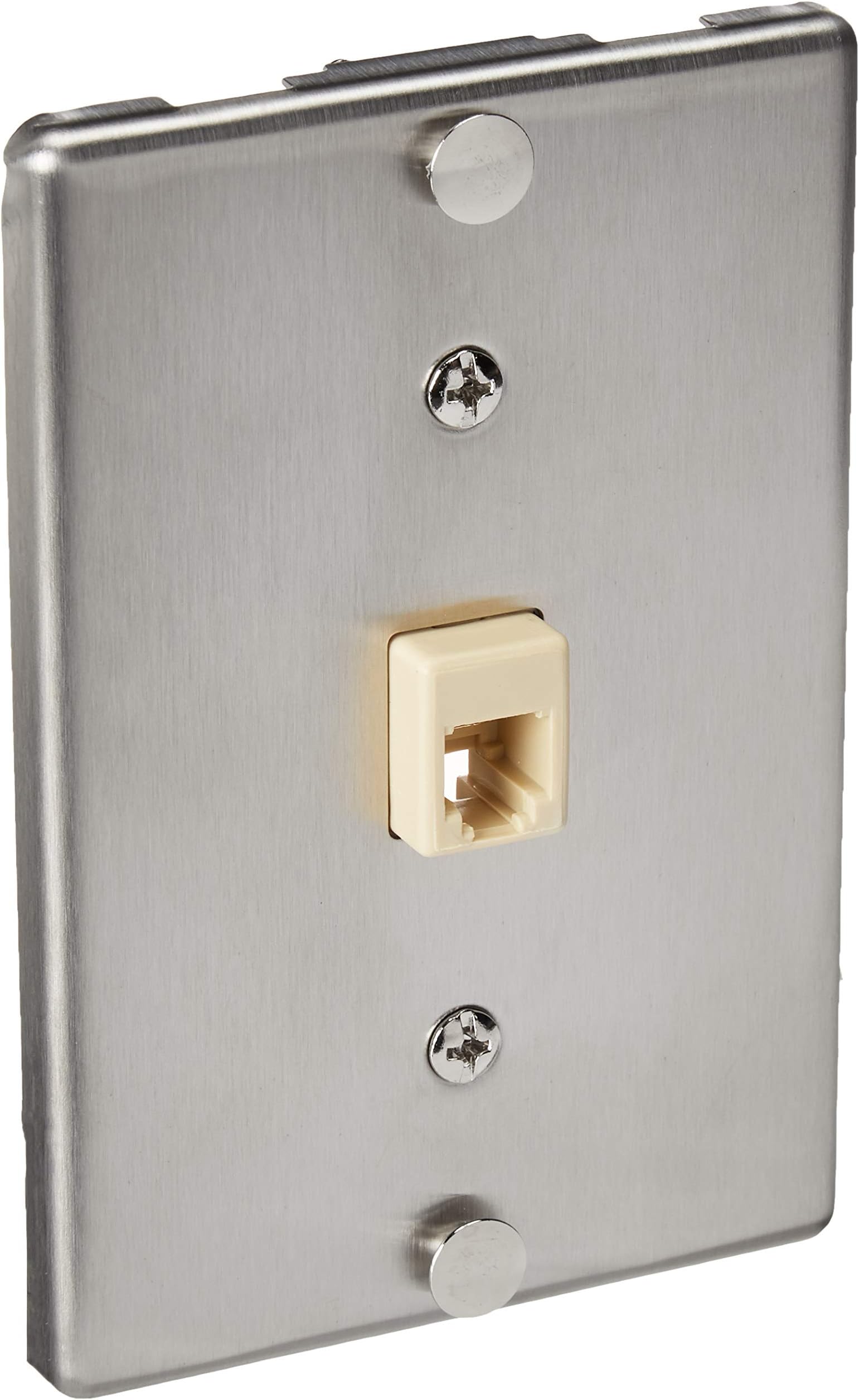 Leviton C0256-SS 6P4C TELEPHONE WP STAINLESS STEEL