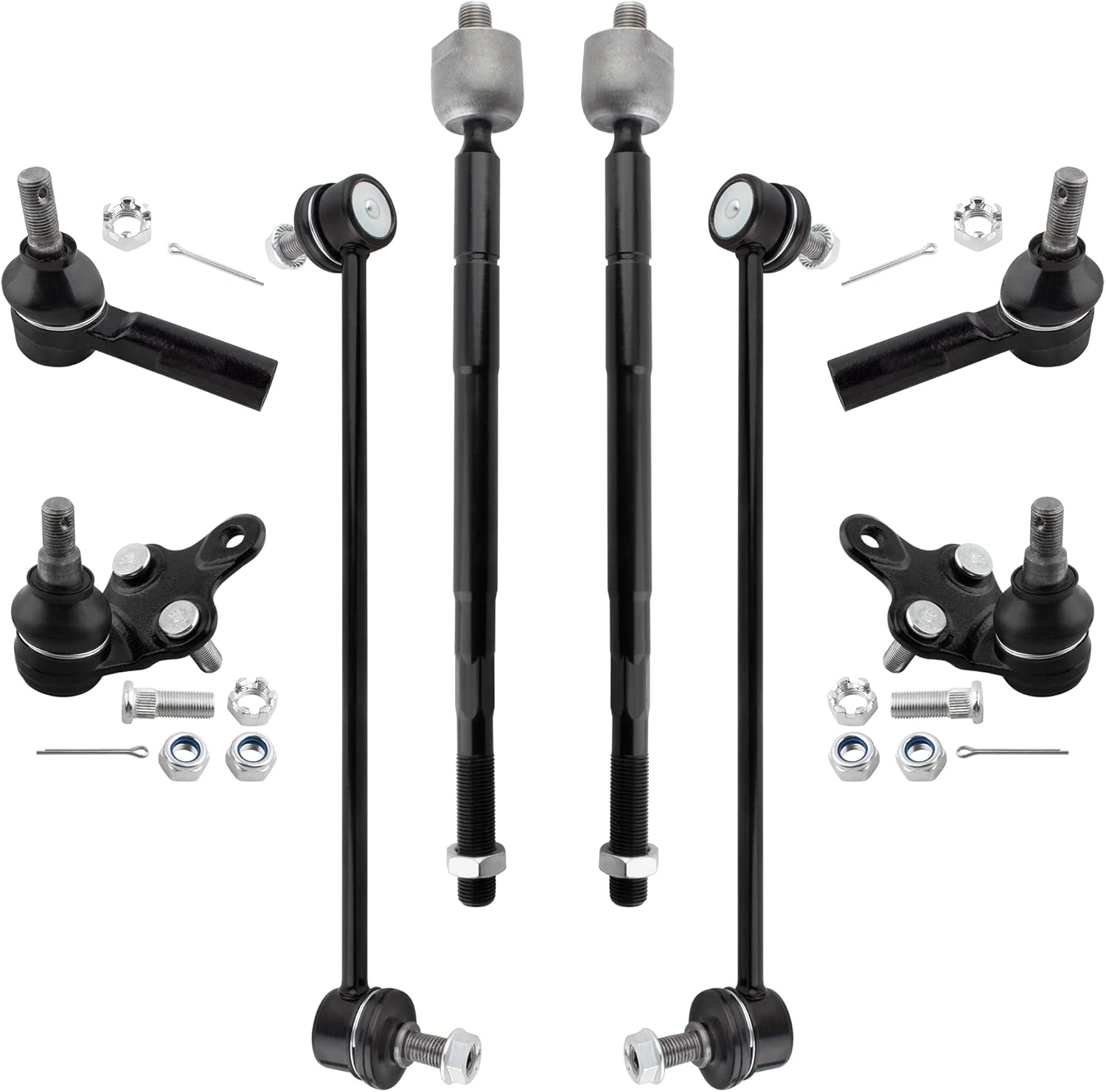 BOXI 8pcs Ball Joints Tie Rods Sway Bars Fit for Lexus ES300 1997-2001 / for Toyota Avalon 1997-2003/Camry 1997-2000/Camry 2001 V6 3.0L Only/Solara 1999-2002 | K9499 ES3306 EV301 K90311 K90312