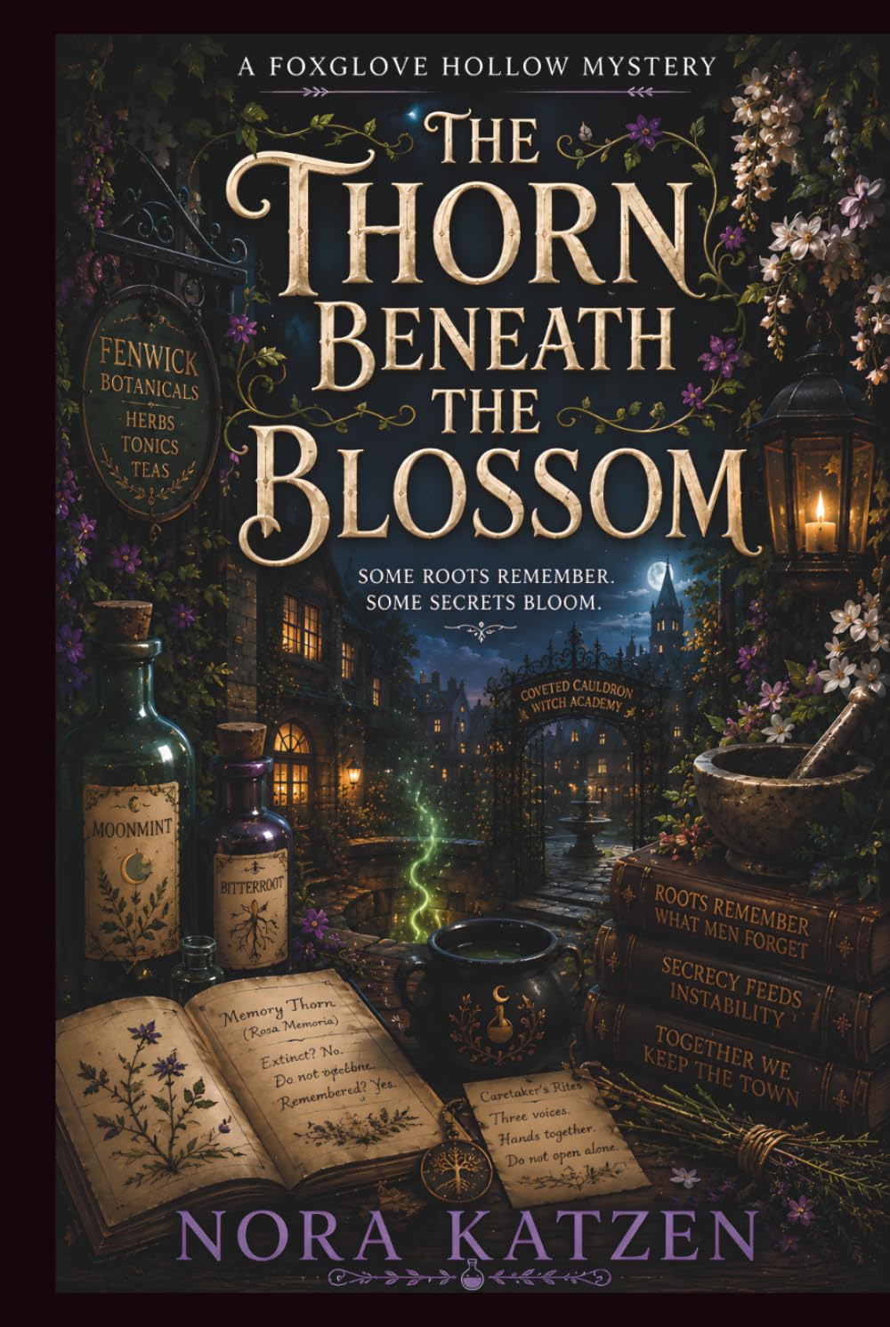 The Thorn Beneath the Blossom: A Cozy Paranormal Witch Mystery with Botanical Magic, Hidden Root Networks, Academy Secrets, and Small Town Intrigue (The Foxglove Hollow Mysteries)