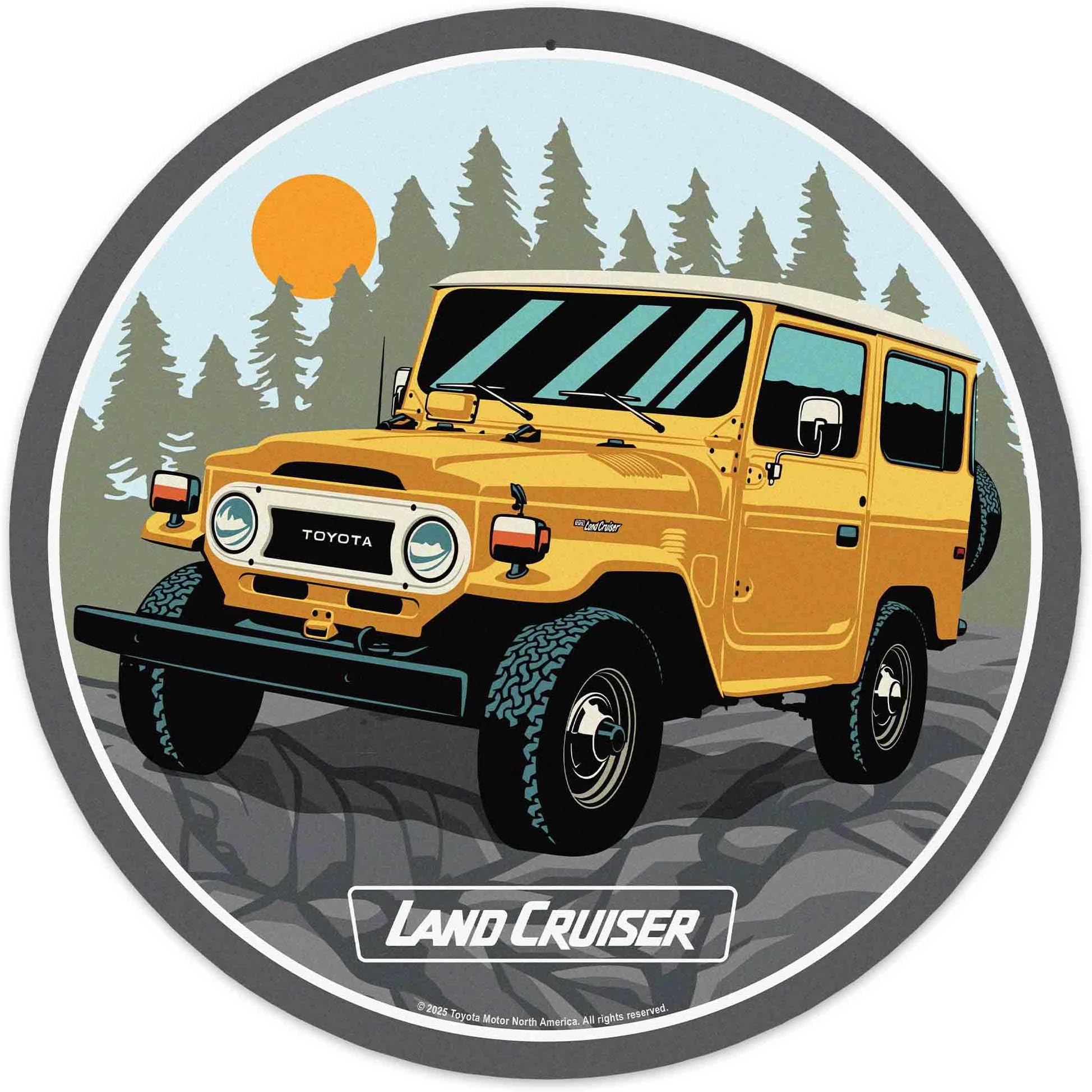 Toyota Land Cruiser Metal Wall Decor – Classic Off-Roading Wall Art for Garage, Workshop, or Man Cave