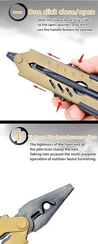 Miniatura 4 de Alicates de herramientas multifunción portátiles 13 en 1, destornilladores, pelacables, alicates plegables, cortador de bolsillo, herramientas