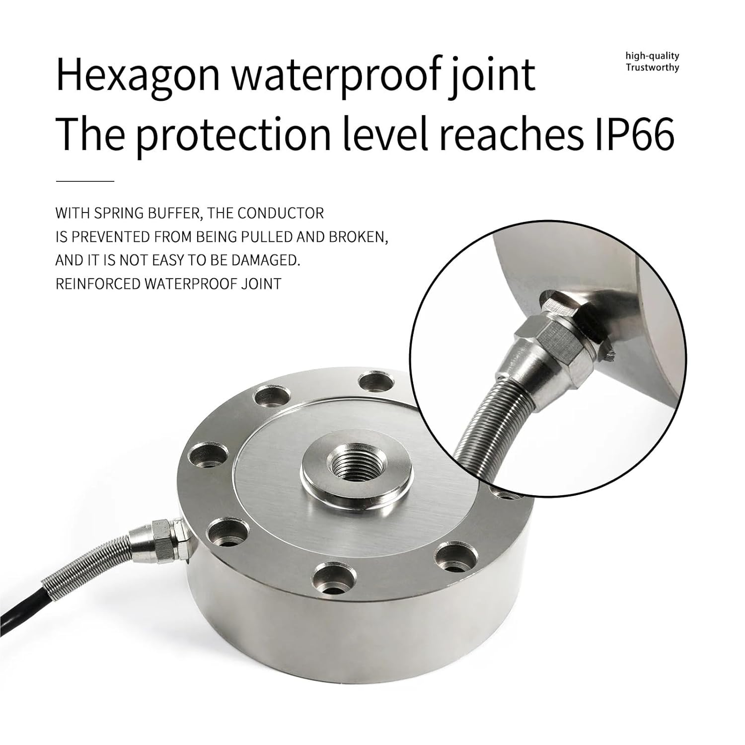 Load Cell Sensors Tension and Pressure Force Weight Sensor Spoke Type Range 50KG/100KG/200KG/300KG/500KG/1T/2T for Scale Test(Range 0-300KG)