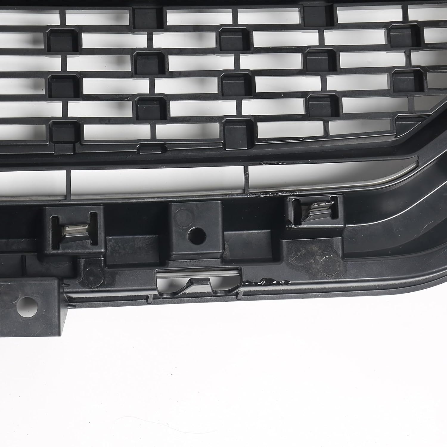 Grille 2016-2018 for GMC Sierra 1500 Base SLE Denali Style Glossy Black Front Upper Bumper Grill