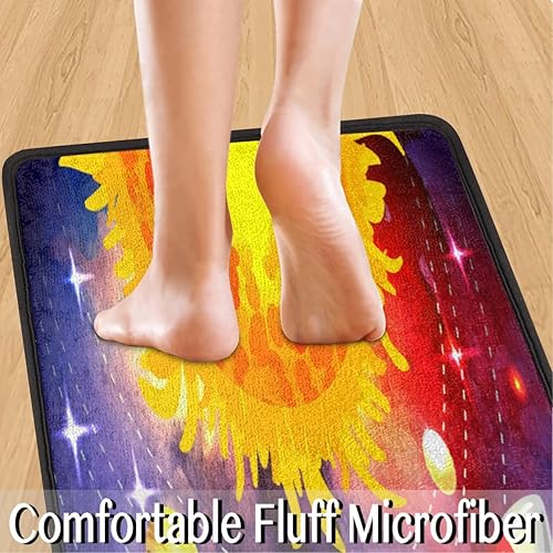 Miniatura 5 de Space Rocket - Tapete de cocina con patrón de galaxia 2 piezas acolchado antifatiga para suelo de cocina de 47 x 17 pulgadas29 x 17 pulgadas,