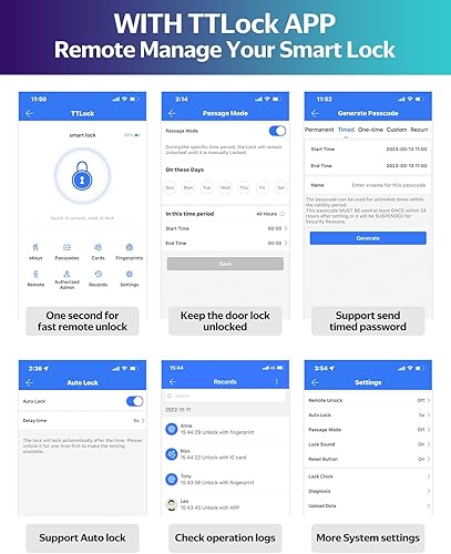 Miniatura 4 de Nuevo Cerradura inteligente Cerradura de puerta de huella digital TTLock Cerradura de puerta inteligente plateada Cerradura de puerta de entrada sin