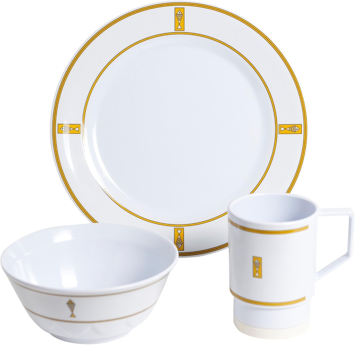 Galleyware Company 18 Piece Gold Fish Melamine NonSkid