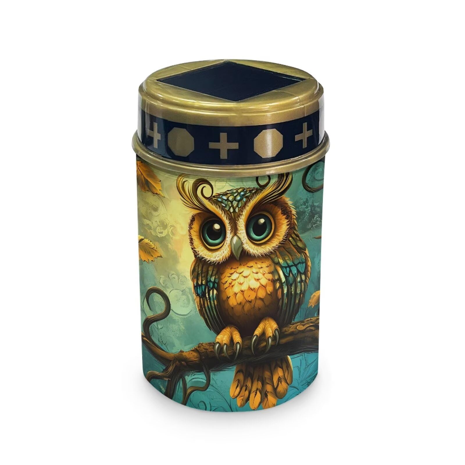 HUGS IDEA Owl Cemetery Lights for Grave Solar Grave Lanterns Angel Garden Ornaments Waterproof Solar-Powered Lights for Gardens, Patios LáMpara Solar para Tumba — image 1