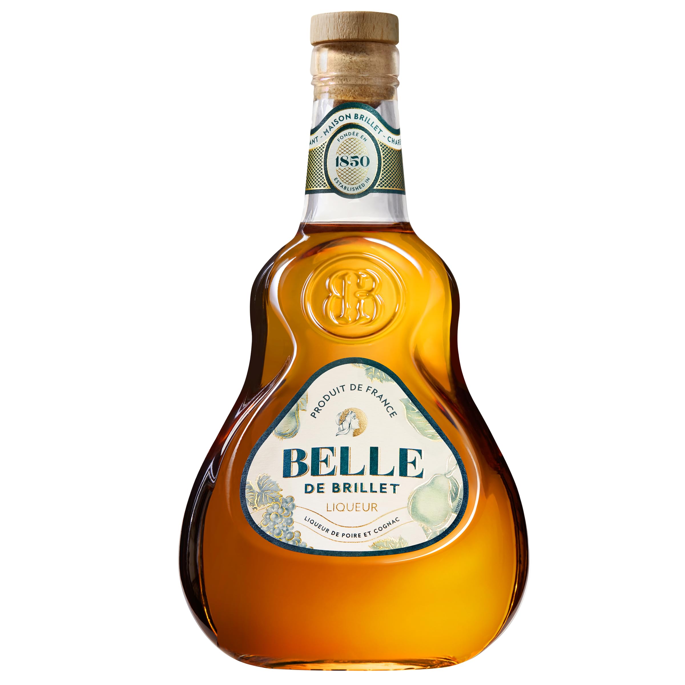 BELLE BRILLET - Licor de Pera y Coñac, 30% Volumen de Alcohol, 70 cl