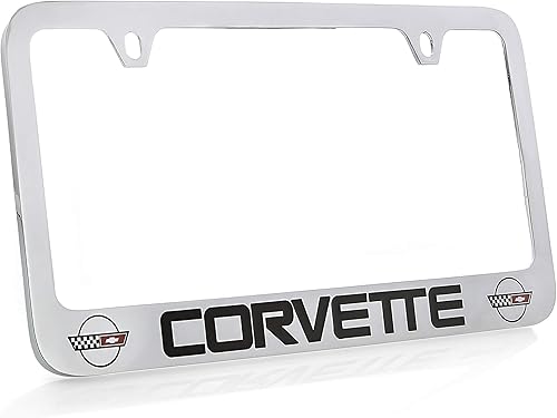Chevrolet Corvette C4 - Soporte para marco de placa de metal cromado