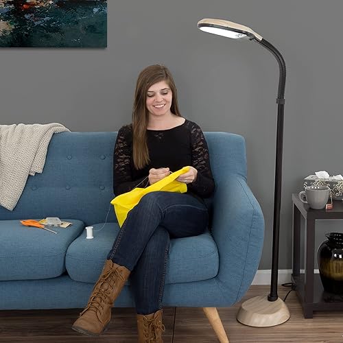 Miniatura 6 de Lavish Home - Lámpara de pie con luz solar y cuello de cisne ajustable