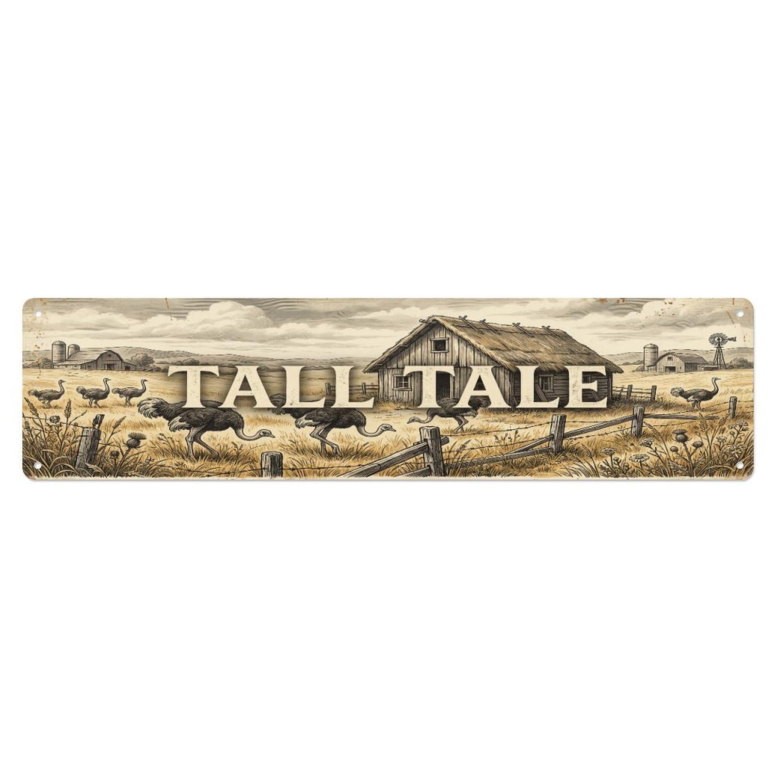Xanthor Style Metal Tin Sign Vintage Hut Run Bird Farmhouse Funny Bird Backyard Farm