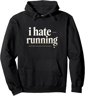 i hate running - Funny Gym Humor Muscle Gain Pullover Hoodie