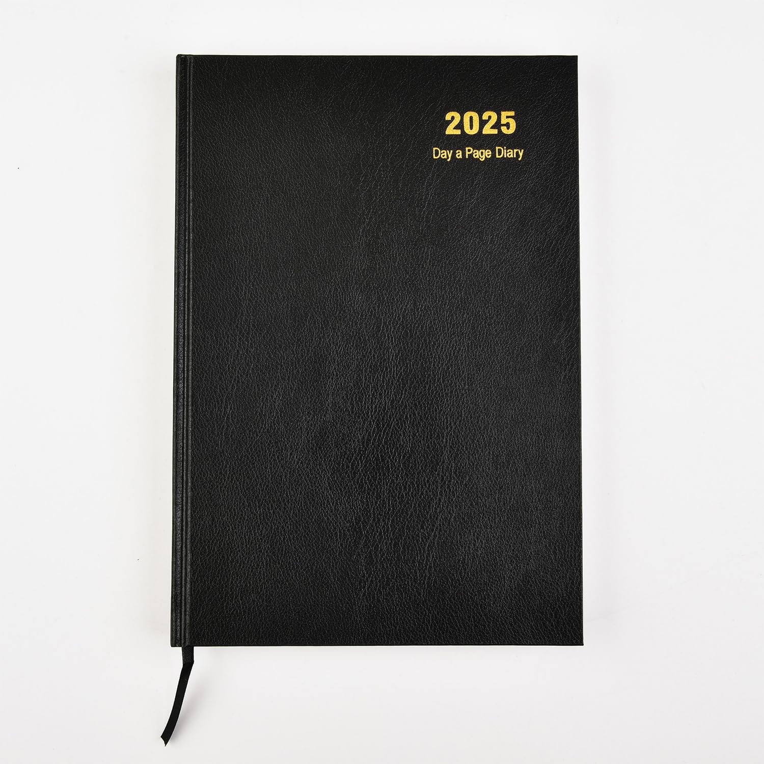 Arpan 2025 Diary A5 One Day to a Page Diary With Full Page of Saturday & Sunday Hardback Cover (Black - 2025)