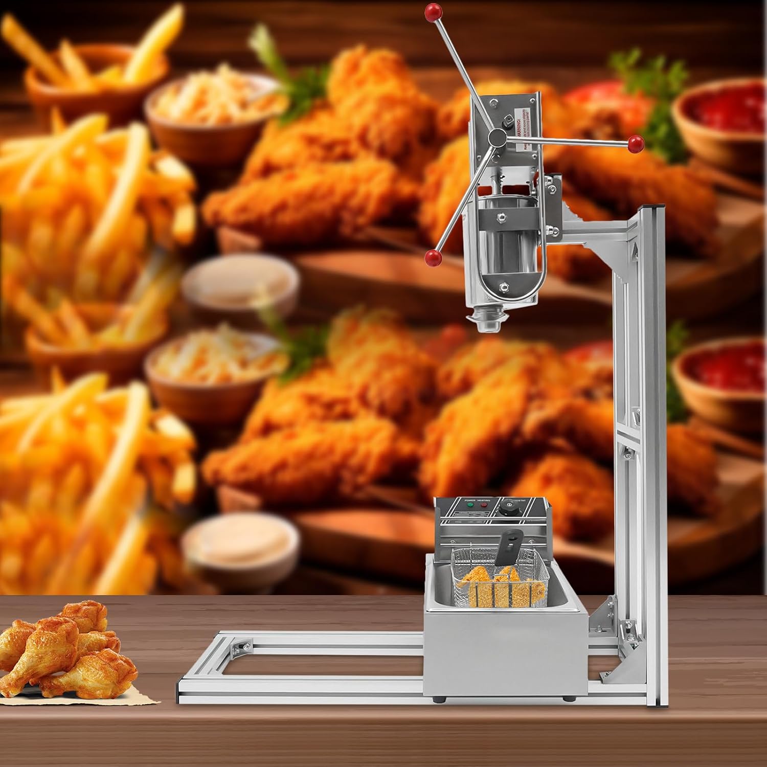 3L Churros Machine Shelf – Heavy Duty Stainless Steel Stand for Commercial Churro Makers and Filling Machines, Ideal for Bakeries and Food Service