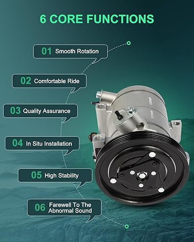 Miniatura 1522 de SCITOO CO 10739C - Compresor de CA compatible con Honda Element 2.4L 2003 2004 2005 2006 2007 2008 2009 2010 2011