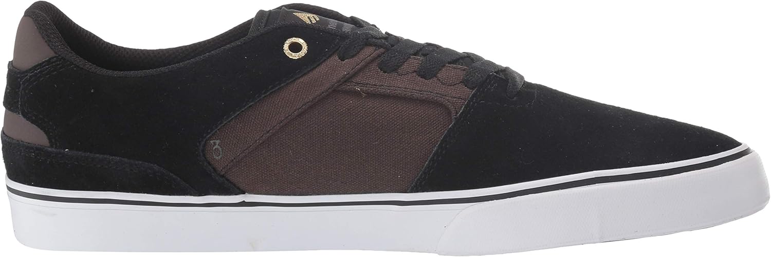 Emerica Men's The Reynolds Low Vulc Skate Shoe 6.5 Medium US Black/Brown/Grey
