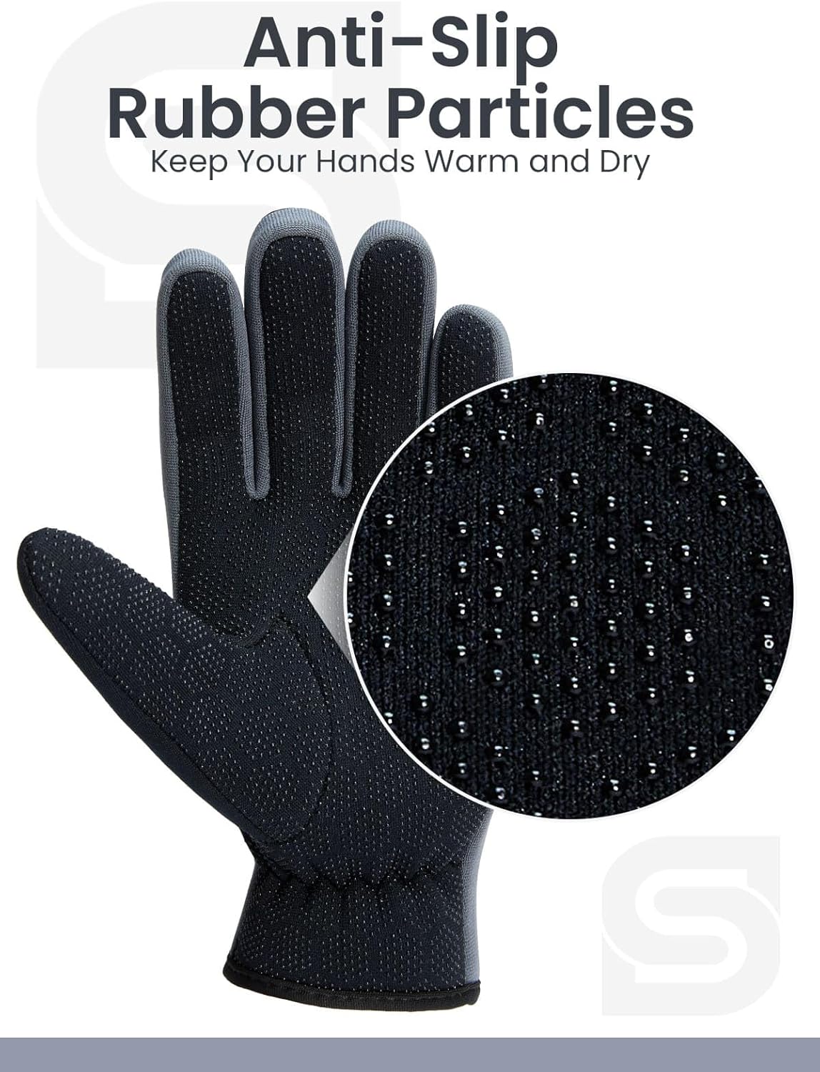 2mm Neoprene Gloves, Keep Warm & Flexible, Anti-Slip Grip, Wetsuit Diving Gloves for Women Men, for Diving, Snorkeling, Surfing and Water Sports - Image 3