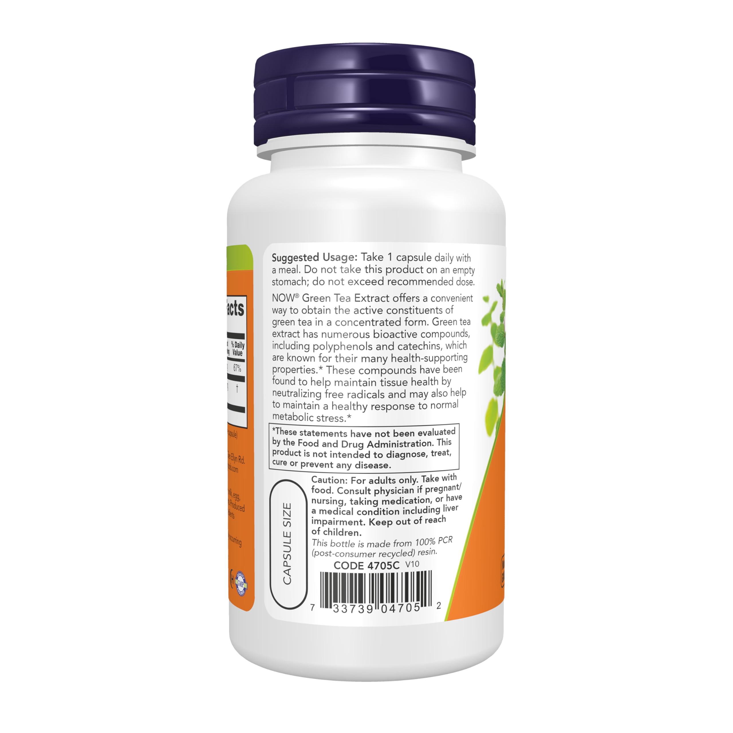 Now Foods, Green Tea Extract, 400 mg, 100 Veg Capsules 1