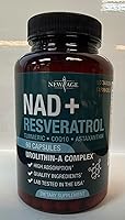 Vista 2 de NEW AGE Complejo de suplementos NAD+ - NAD+ 300 mg con astaxantina, urolitina A, resveratrol, CoQ10 y mezcla de antioxidantes - Energía celular