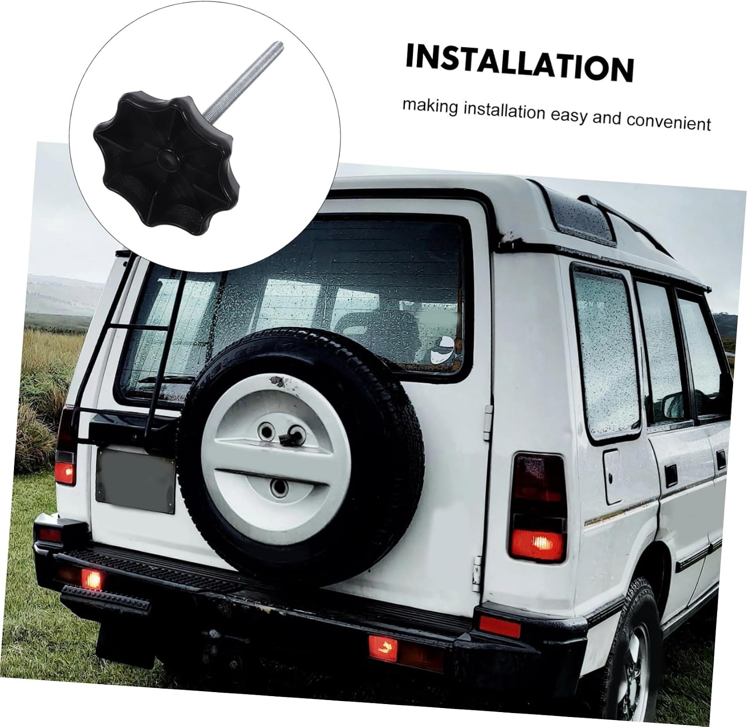 Mikinona Car Spare Tire Mounting Bolt Sturdy Hold-Down Bolt Spare Wheel Carrier Bolt Essential for Vehicle Safety Suitable for Various Car Models