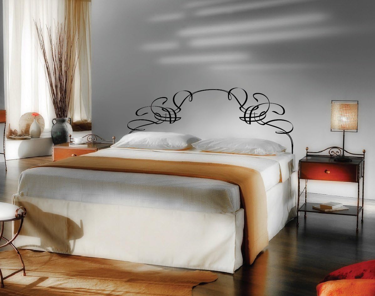 Lightsforever King Size 76" Wide Vinyl Headboard Panel Wall Art Decor Removable Decal #2200