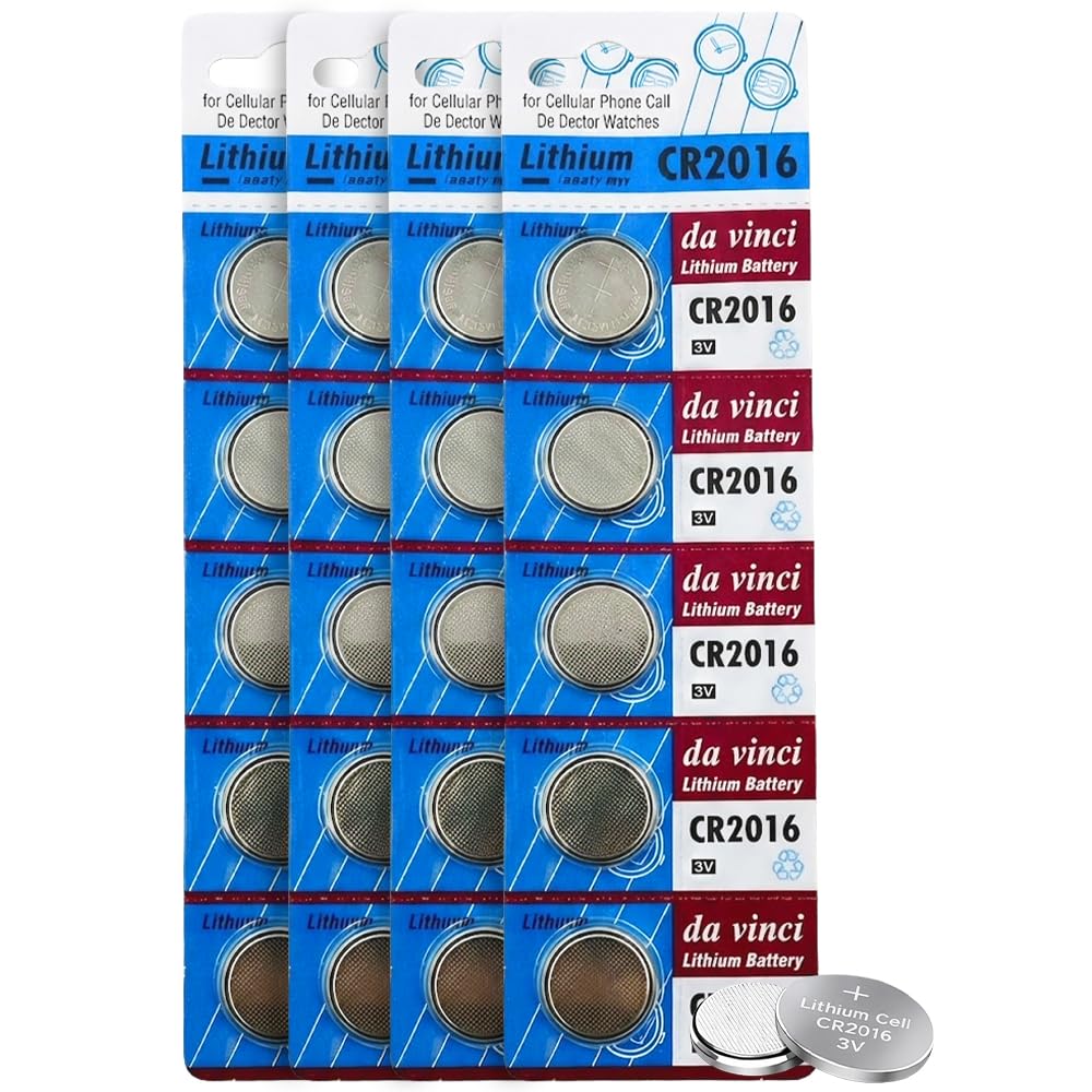 OBD CR2016 Lithium Coin Cell Battery 3V Long Lasting Power Button Batteries for Watches Key Fobs Remotes Calculators Electronics (5) — view 10