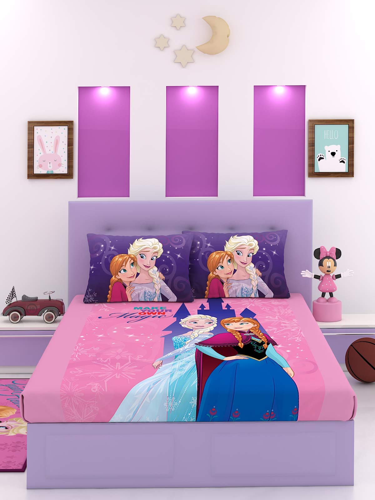 Disney Frozen Cotton Double Bedsheet 270 X 270 Cm | Desertcart Seychelles, image size:1200x1601