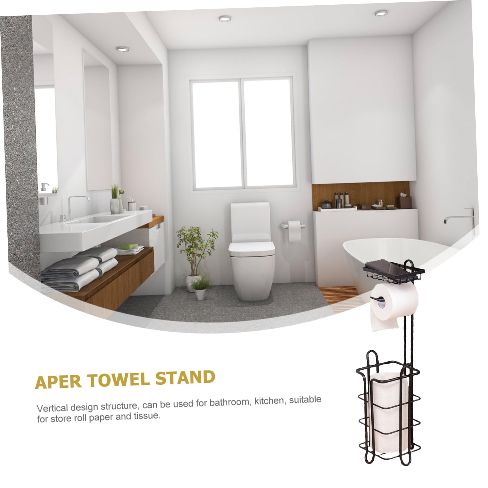 Vertical Tissue Stand Dispenser Robuster Vertikaler Toilettenpapierhalter Für Zuhause Und Gastronomie Platzsparend Und Elegant Für Bad Und Wc