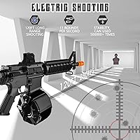 Vista 4 de Juguete eléctrico de gel, manual y automático, incluye tambor y gafas con 120 pies para juego de equipo al aire libre, a partir de 14 años