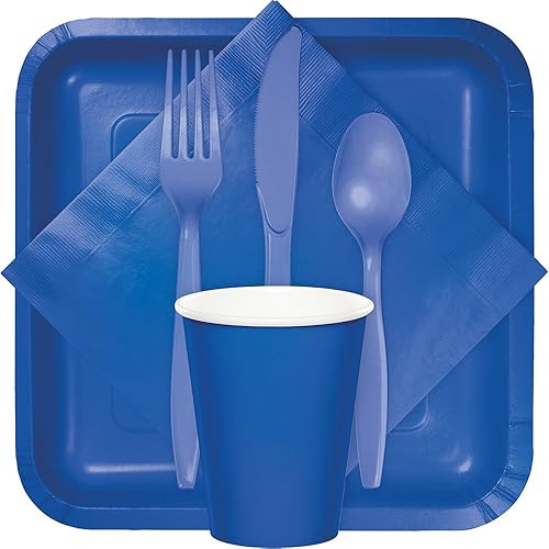 Miniatura 3 de Creative Converting - Mantel de plástico para fiesta de graduación, Azul (Cobalt Blue)