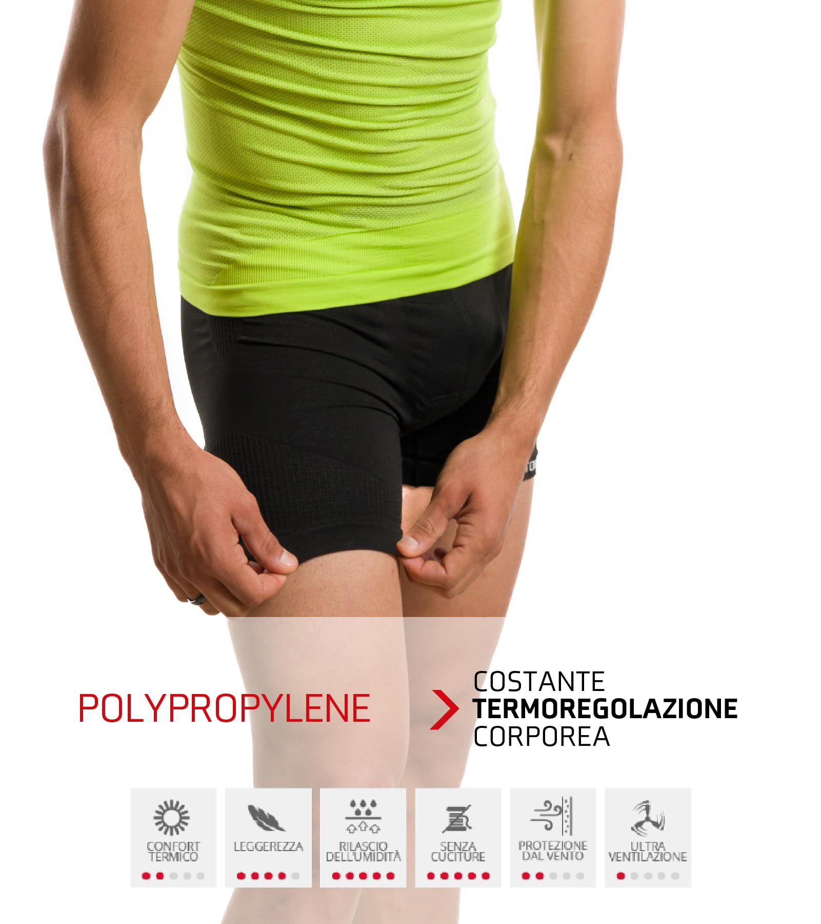 BIOTEX Boxer Seamless con Fondello Imbottito da Uomo per Ciclismo e Mountain Bike, Intimo Tecnico Sportivo