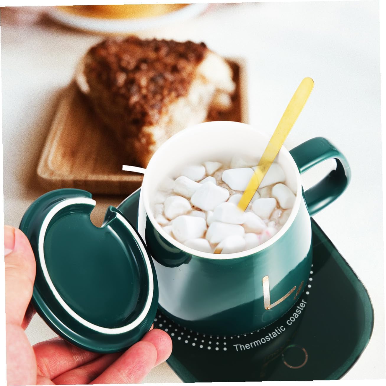 Ceramic Coaster Beverage Warmer Home Cup Warmer Mug Heater Milk Heater for Office